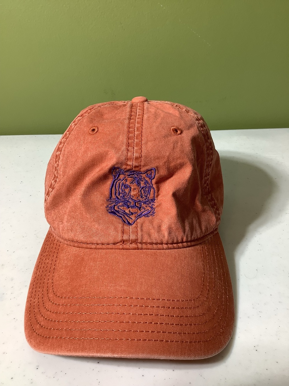Legacy orange with purple embroidered tiger cap